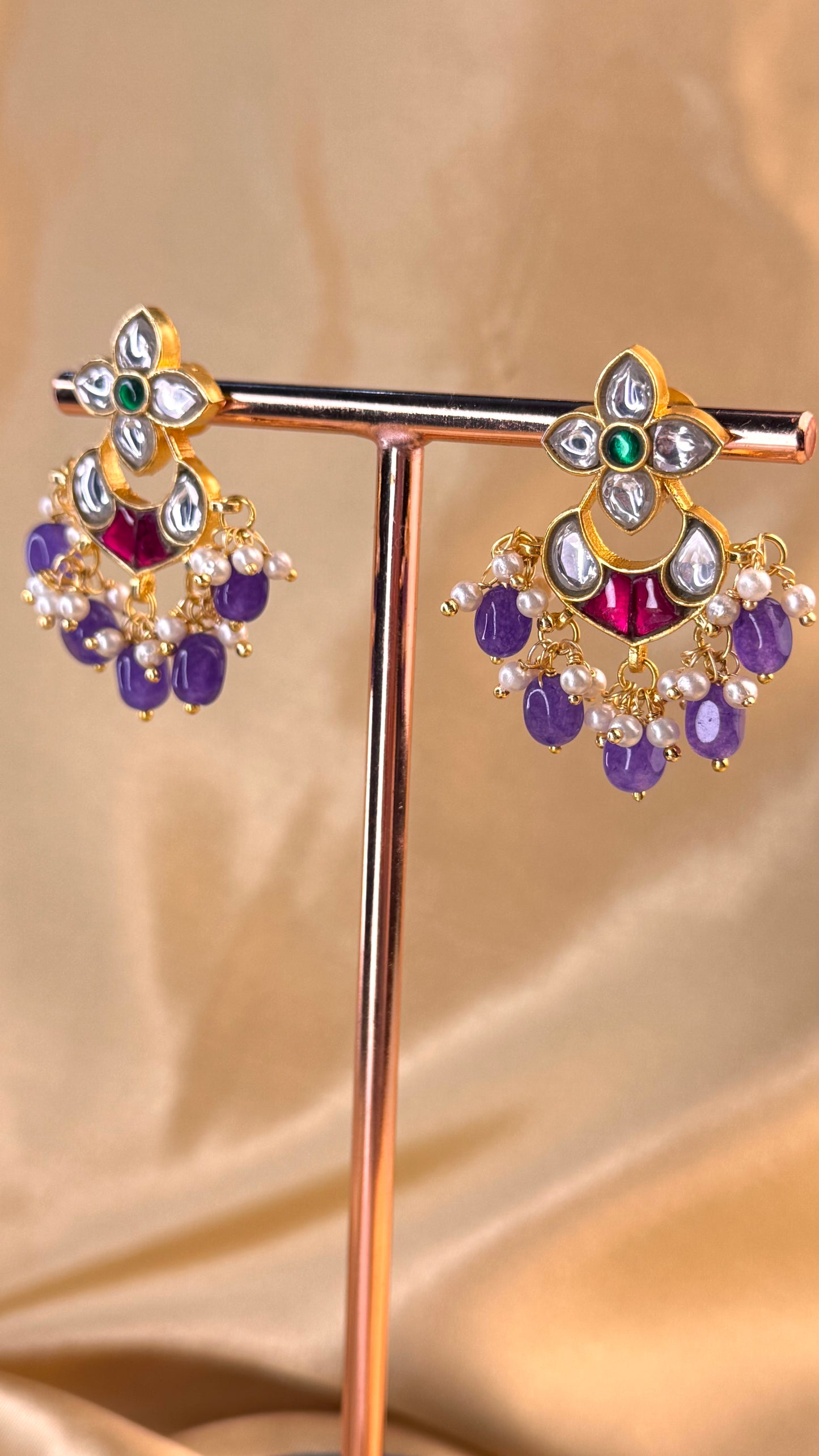 Jadau Star Drop earrings