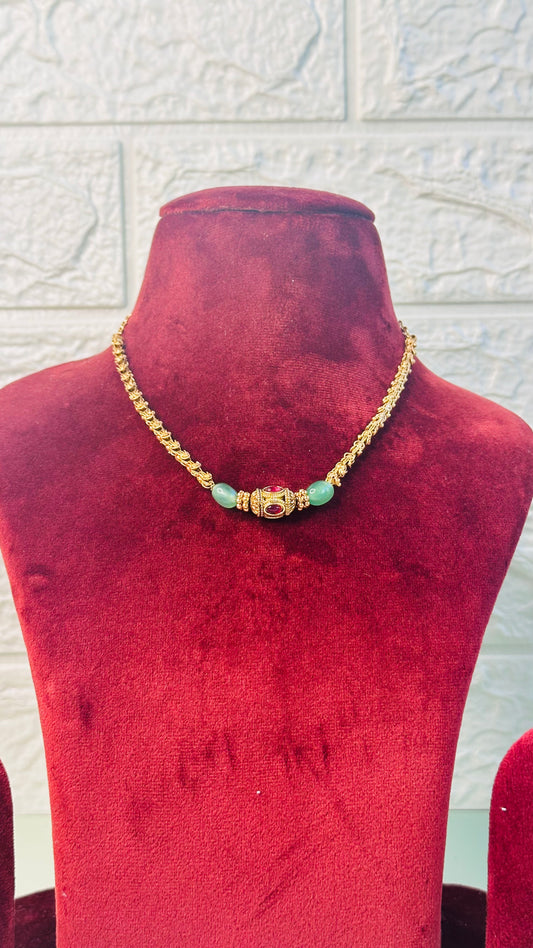 Gold replica necklace set
