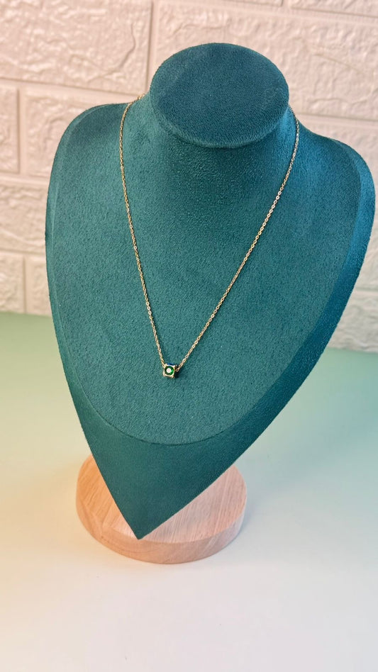 Multi crystal anti tarnish chain