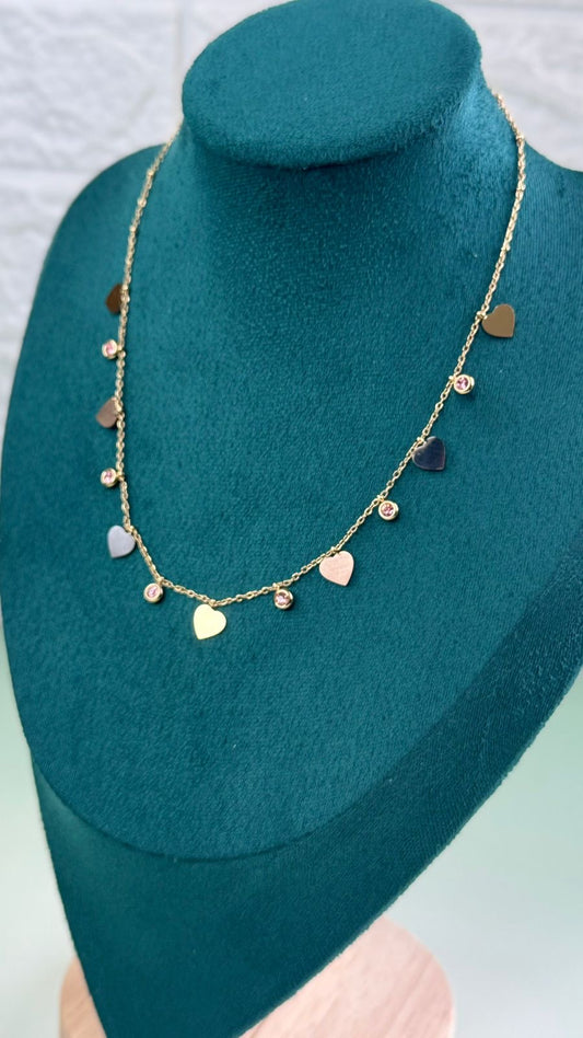Heart drops anti tarnish chain