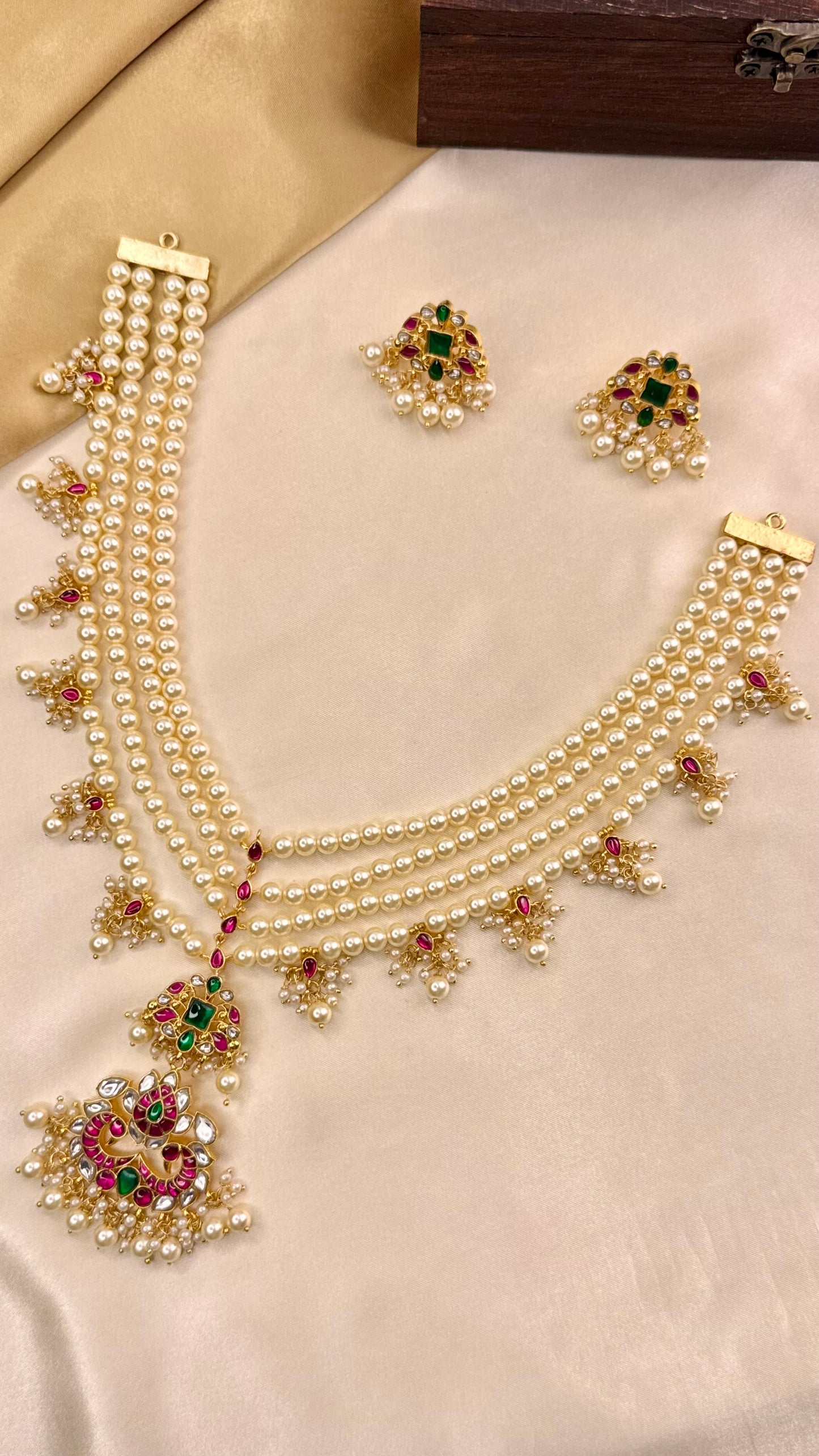 Premium Multi layer Kundan Haram Set