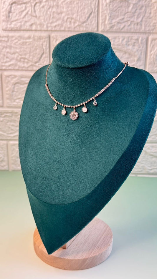 Moon flower anti tarnish chain