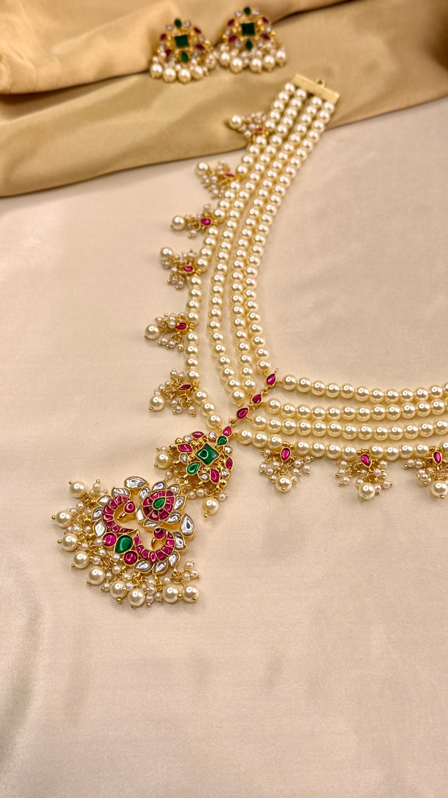 Premium Multi layer Kundan Haram Set