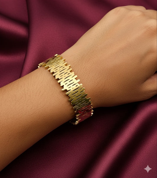 Wood Pattern openable bangle