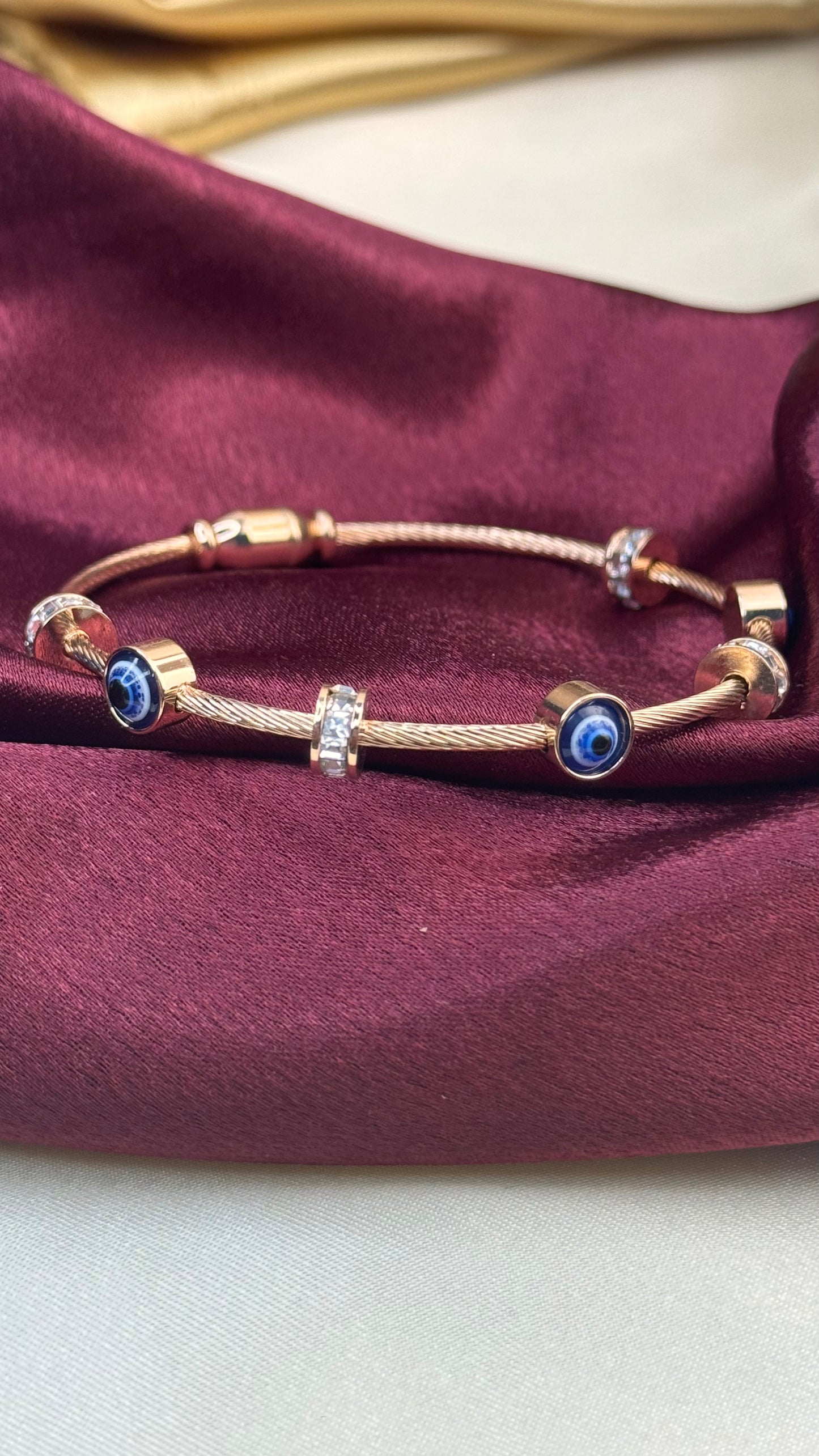 Evil eye openable bangle