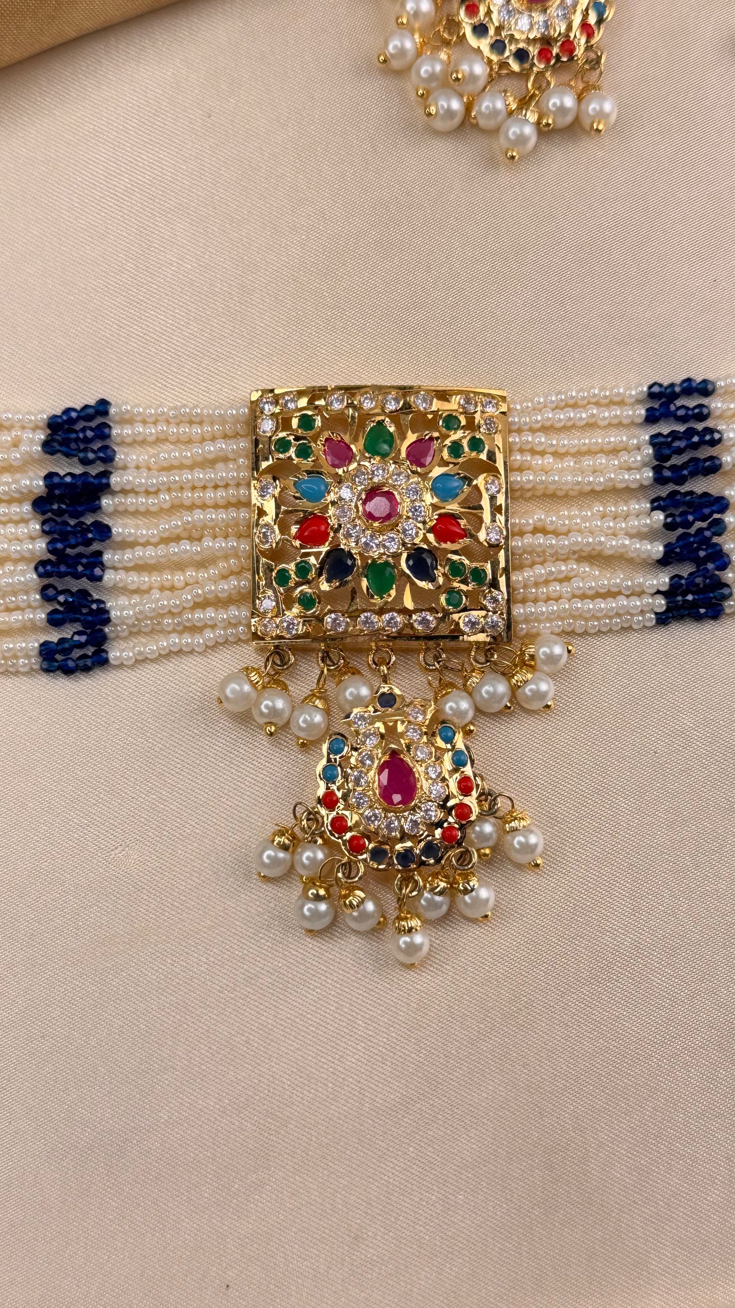 Premium Rajasthani Navaratna Mahal Choker Set
