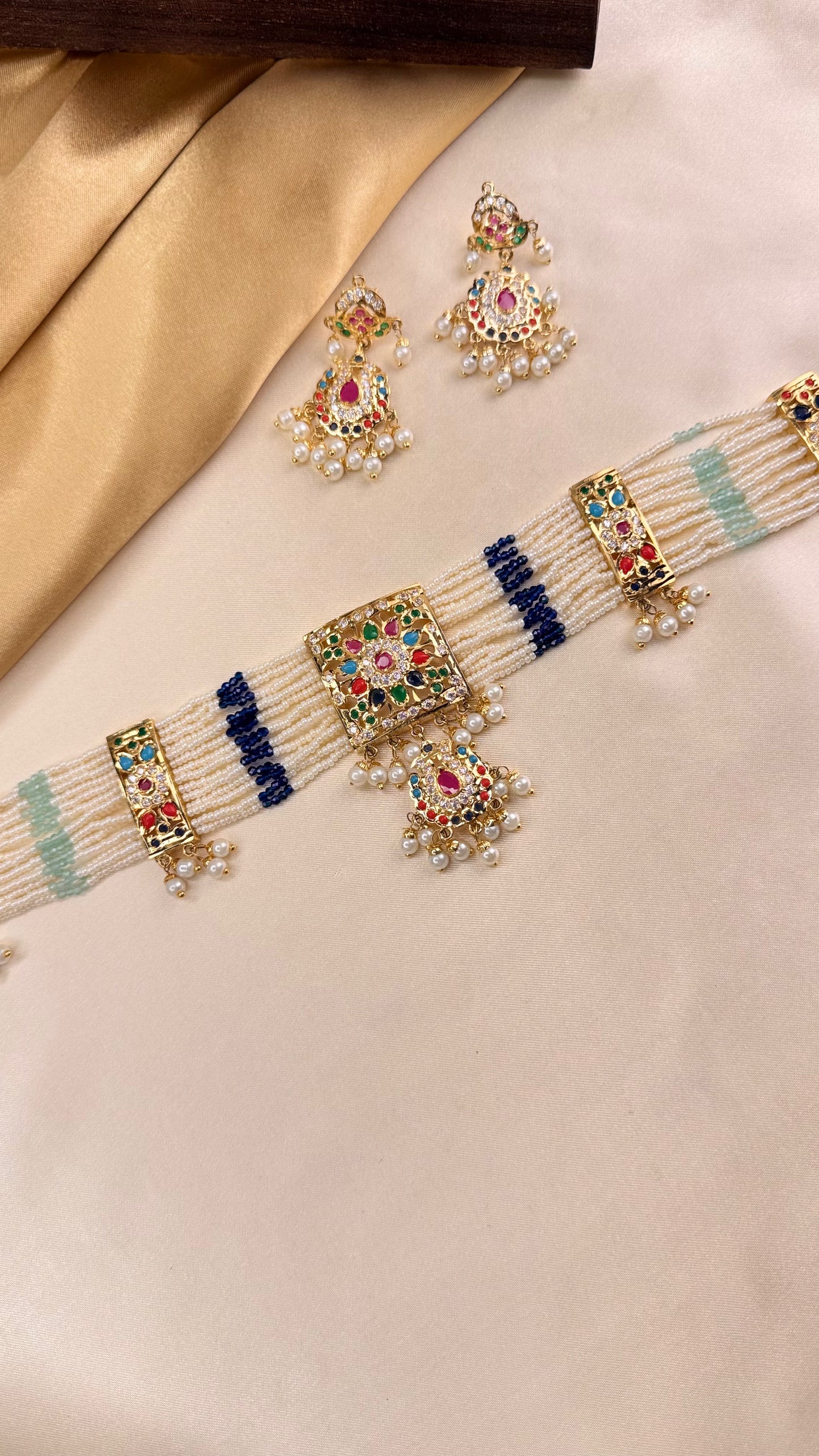 Premium Rajasthani Navaratna Mahal Choker Set