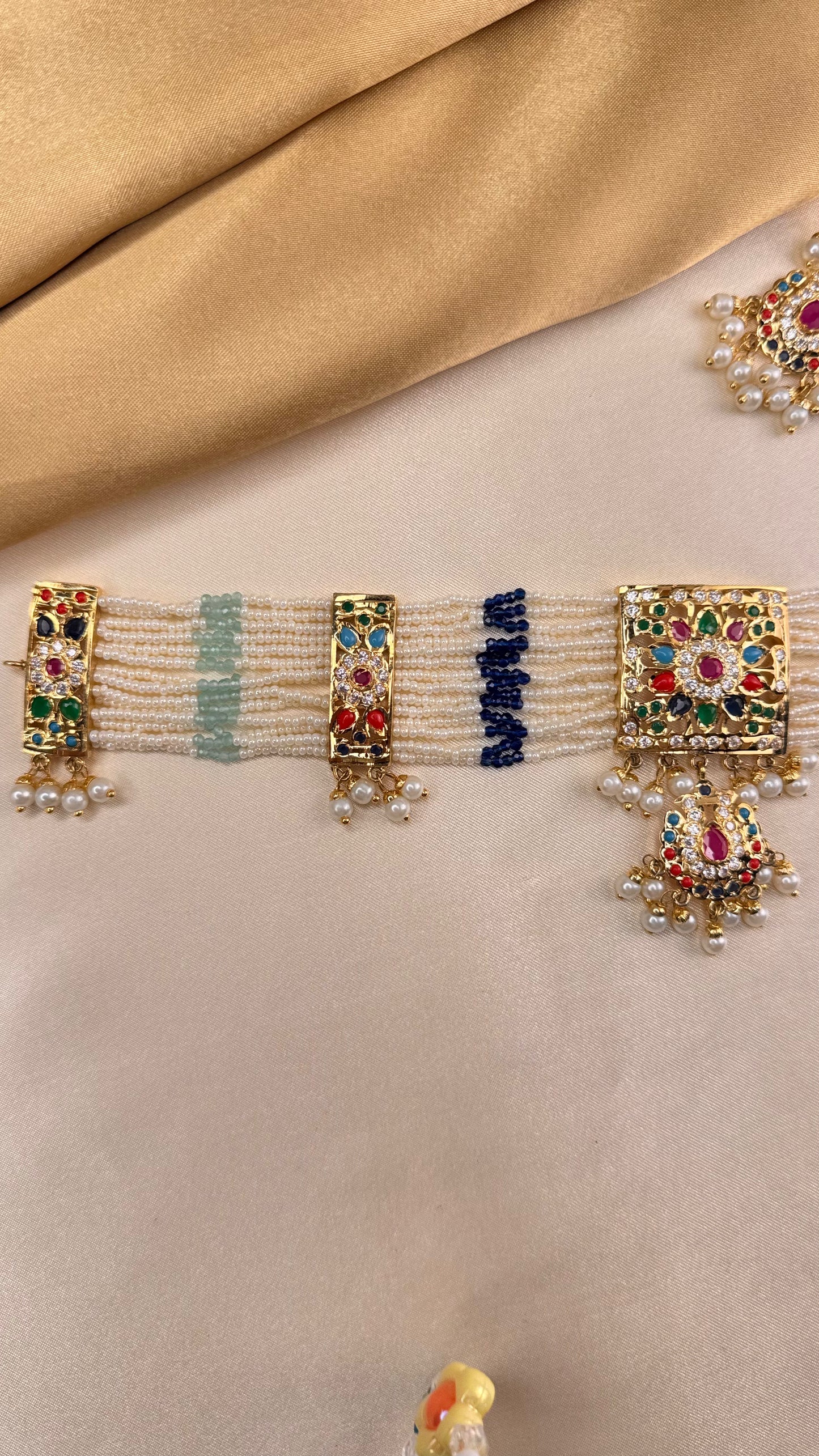 Premium Rajasthani Navaratna Mahal Choker Set