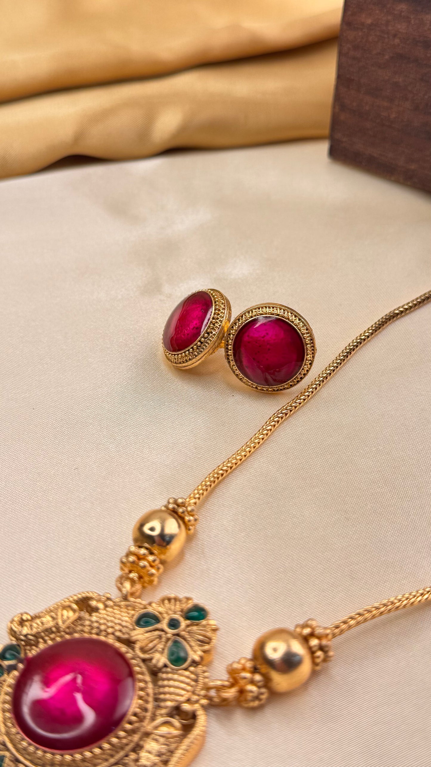 Mayur Palakka Short haram set