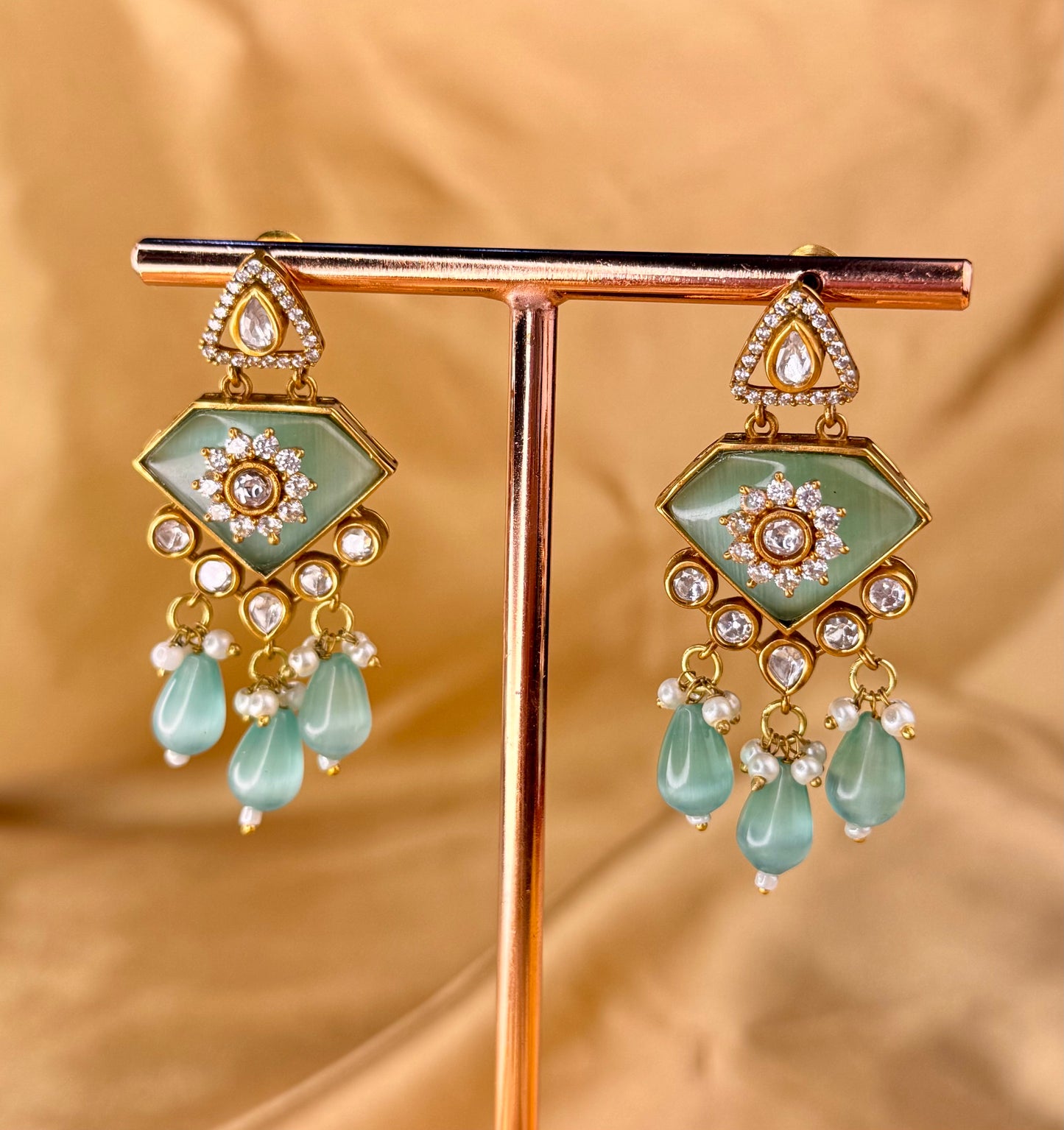 Moissonite Geometric Drops earrings