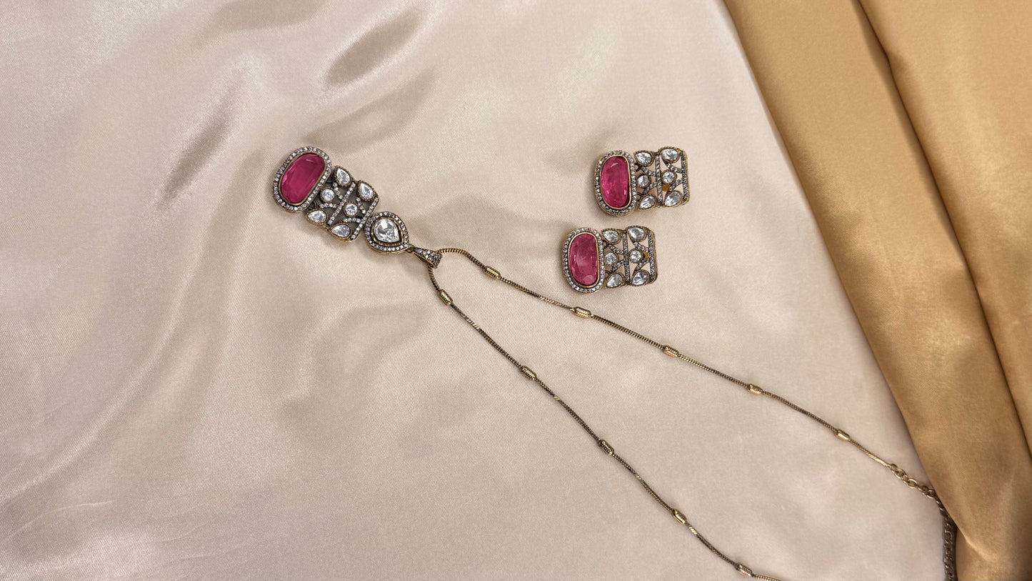 Premium Single Layer Moissonite Pendant Set