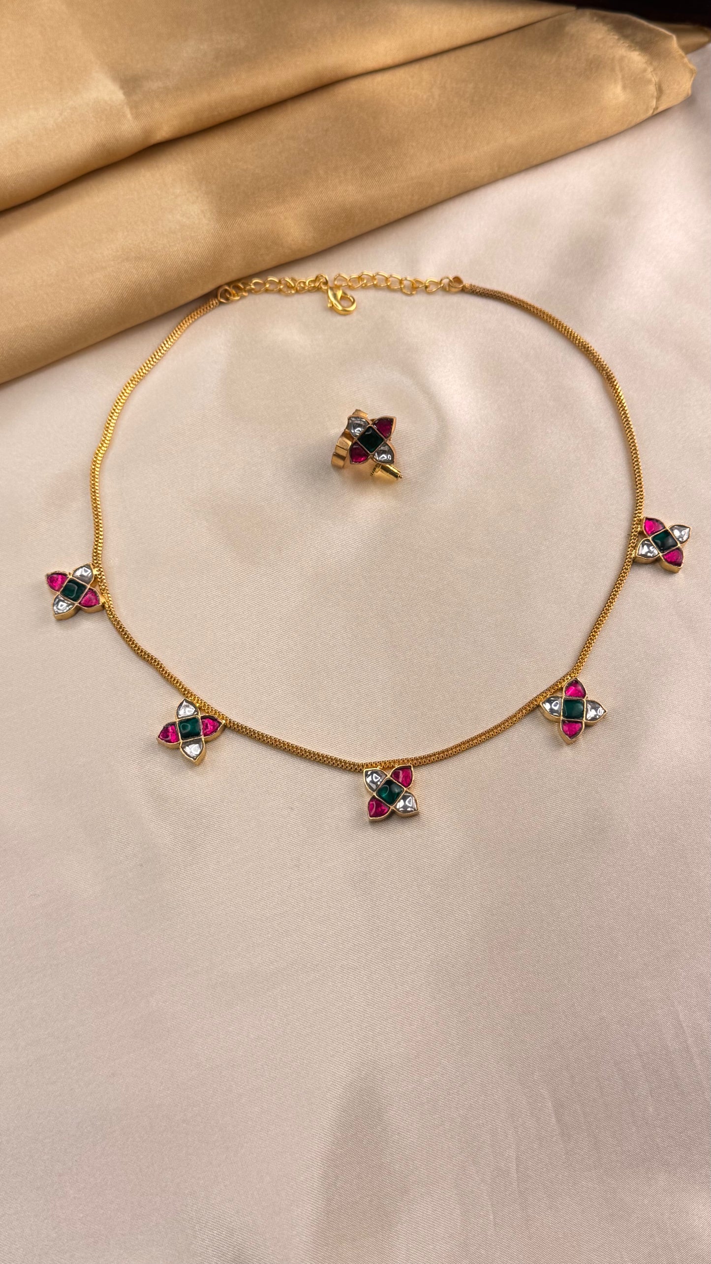 Tara kunthan Jadau Necklace set