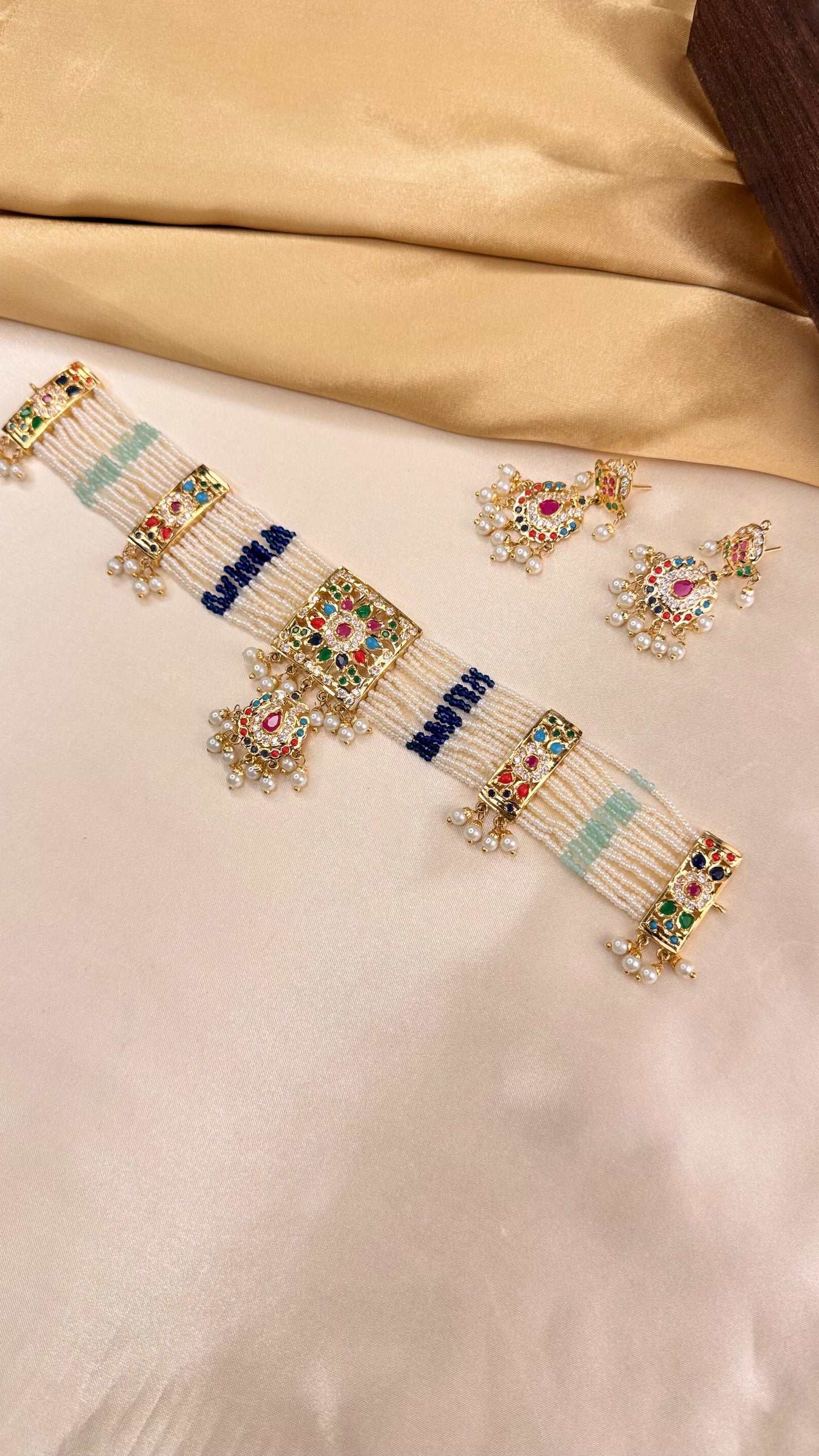 Premium Rajasthani Navaratna Mahal Choker Set
