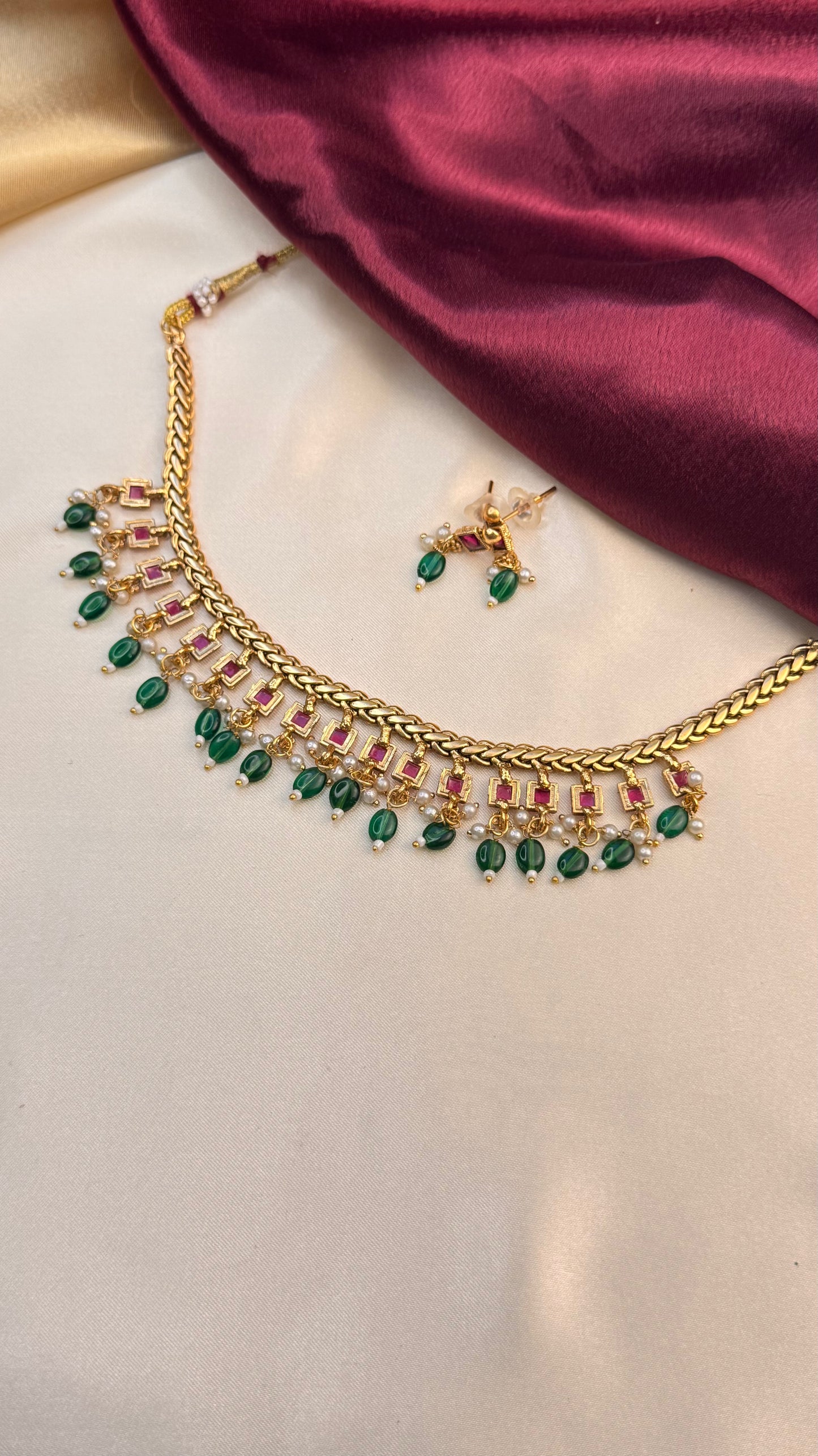 Chain drop Necklace set