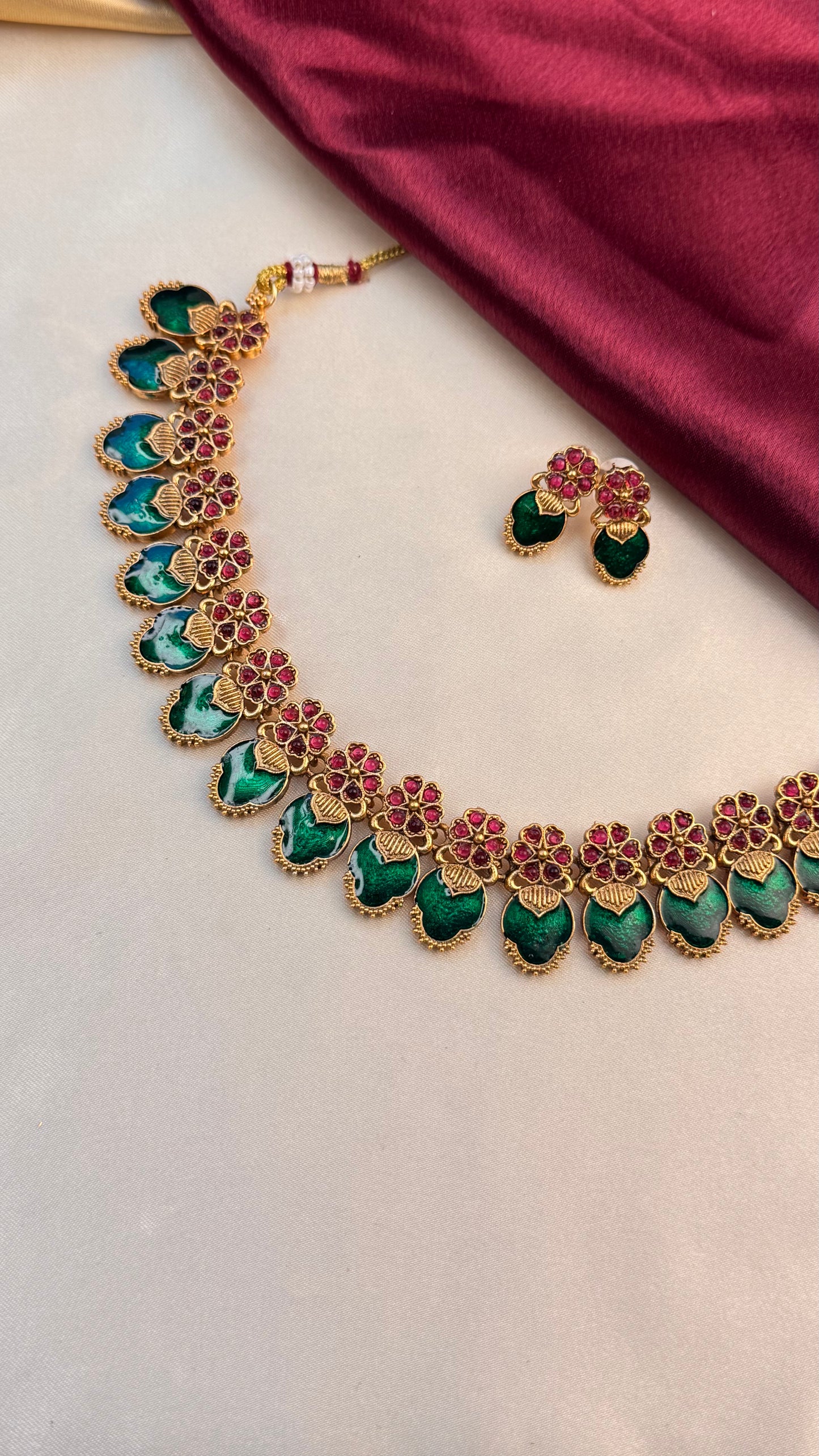 Palakka Inspired Necklace Set