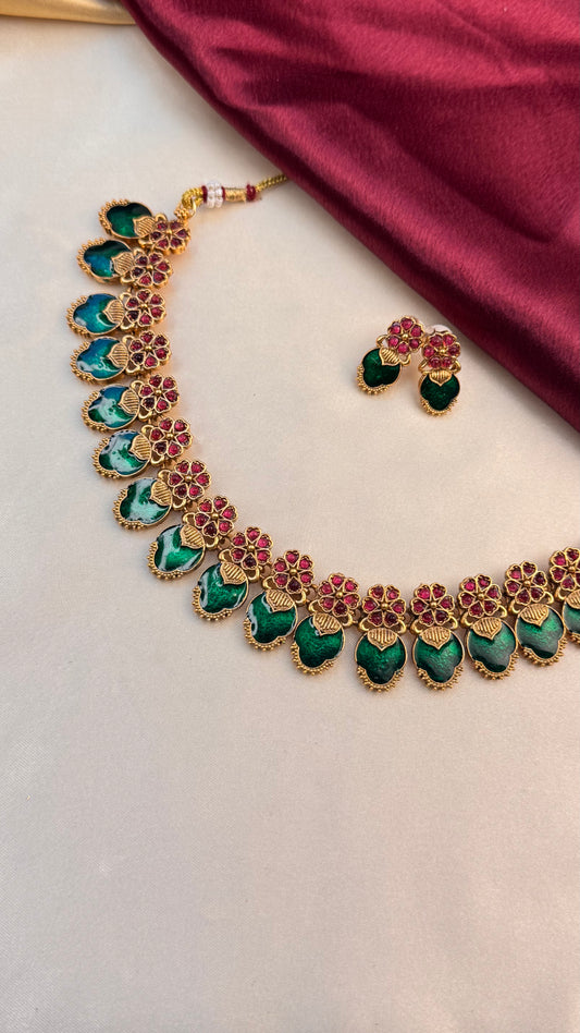 Palakka Inspired Necklace Set