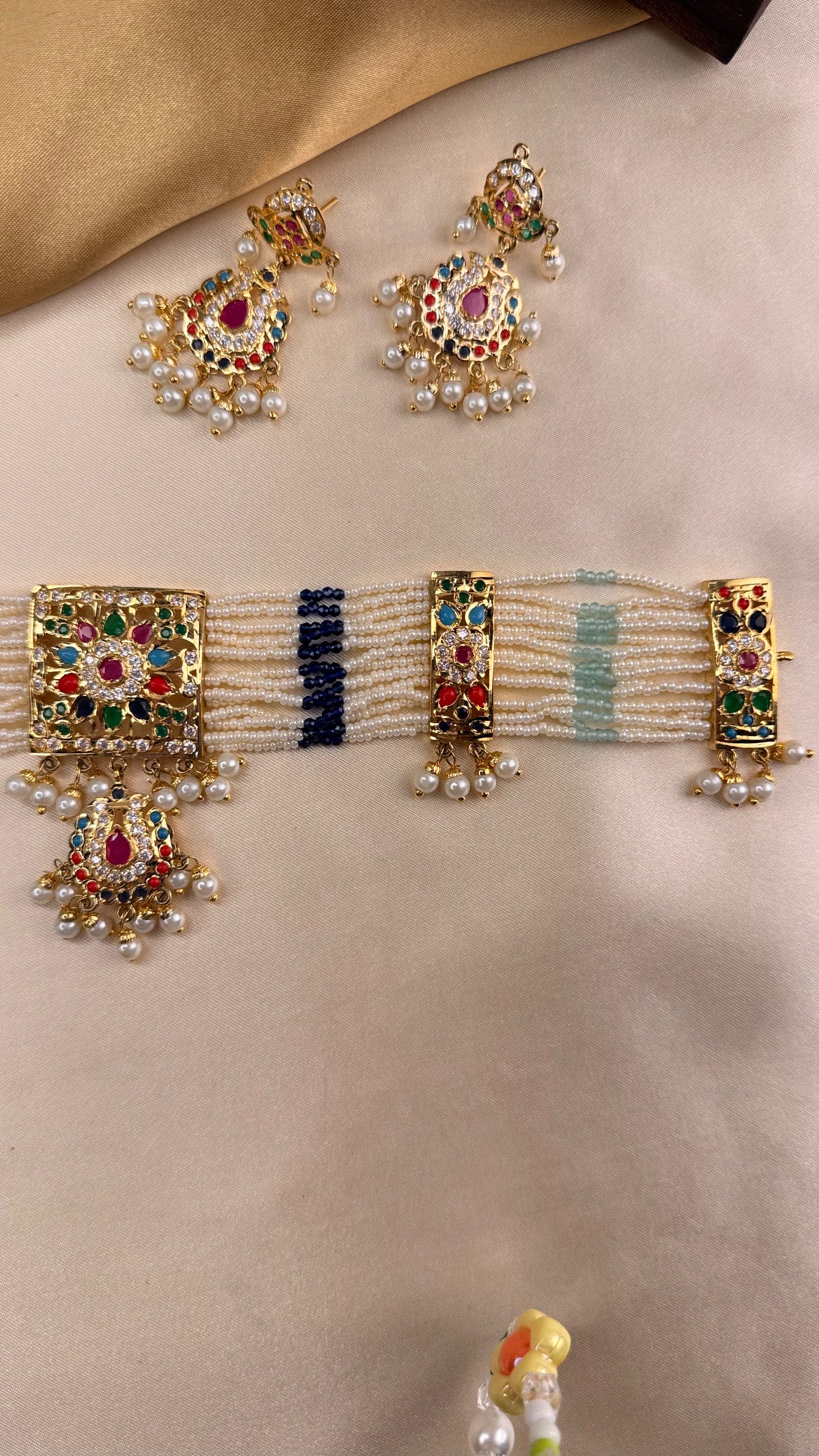 Premium Rajasthani Navaratna Mahal Choker Set