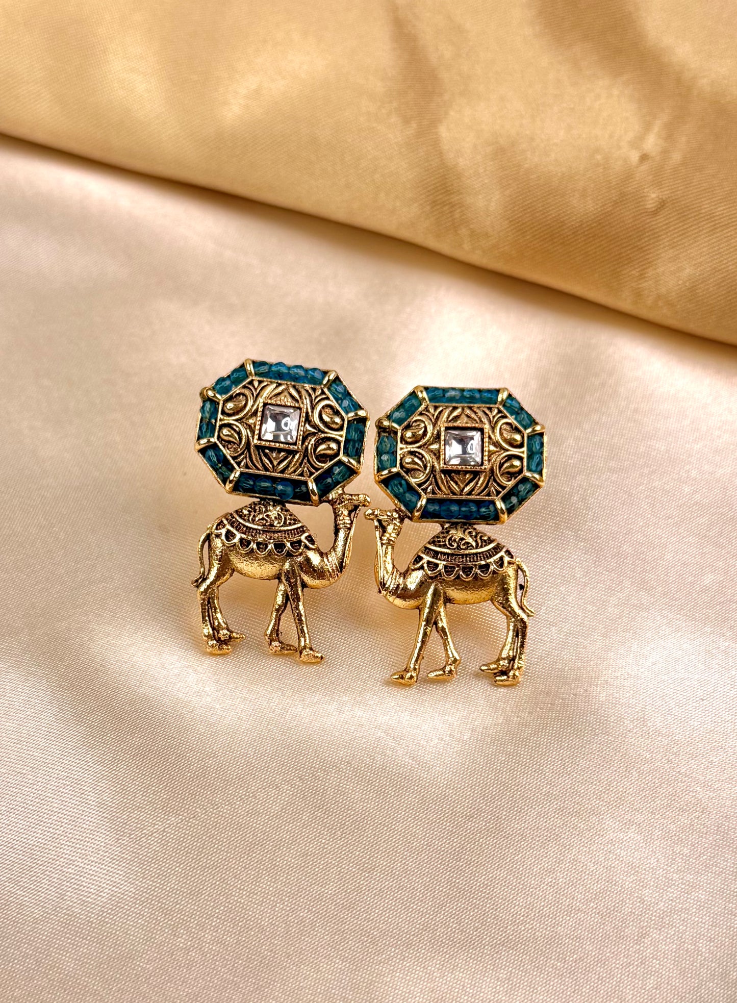 Camel beads Earrings