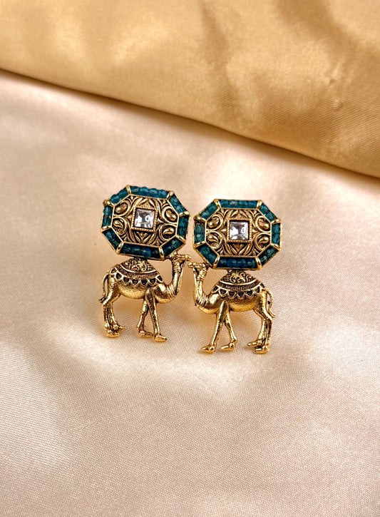 Camel beads Earrings