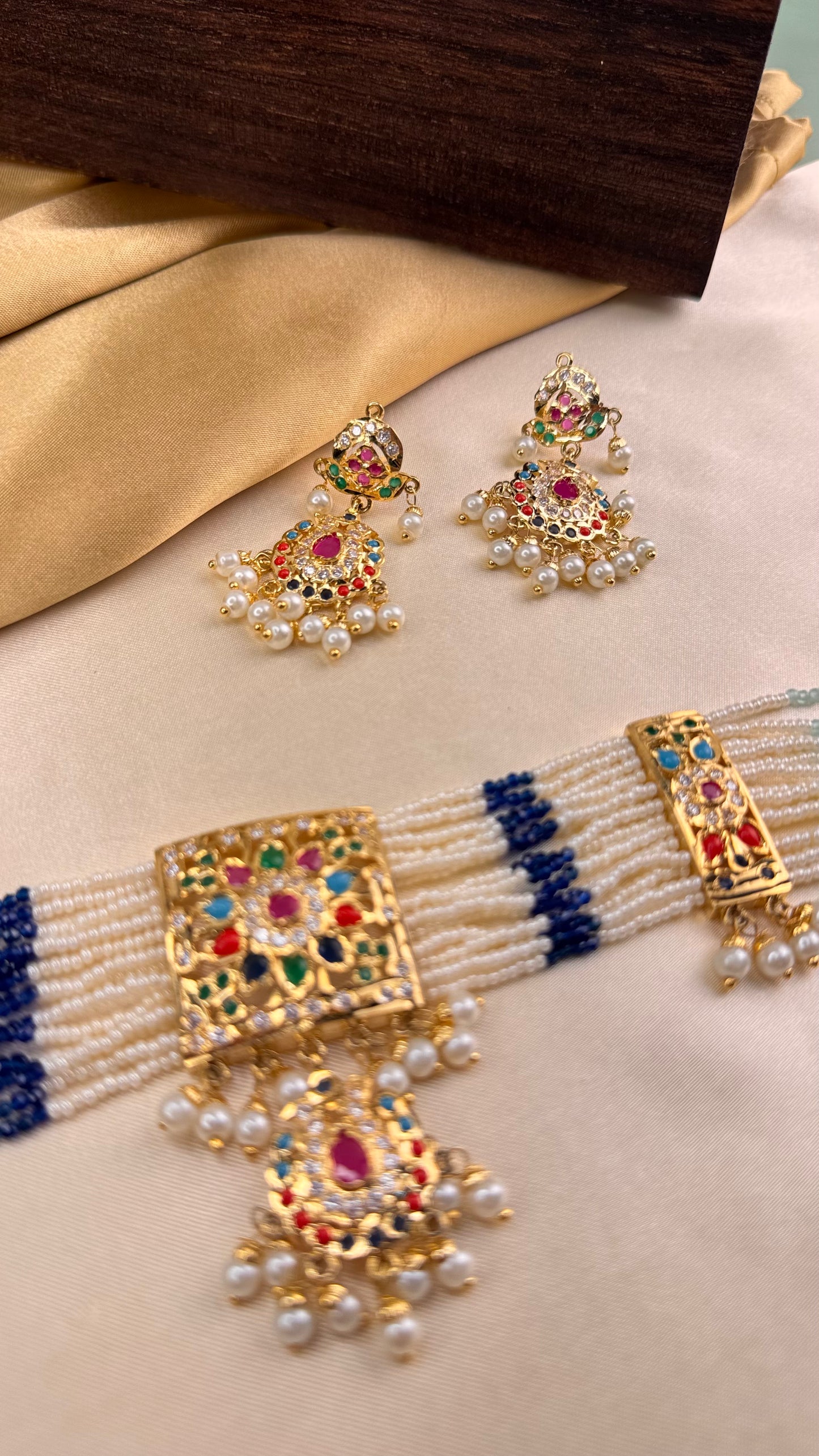 Premium Rajasthani Navaratna Mahal Choker Set