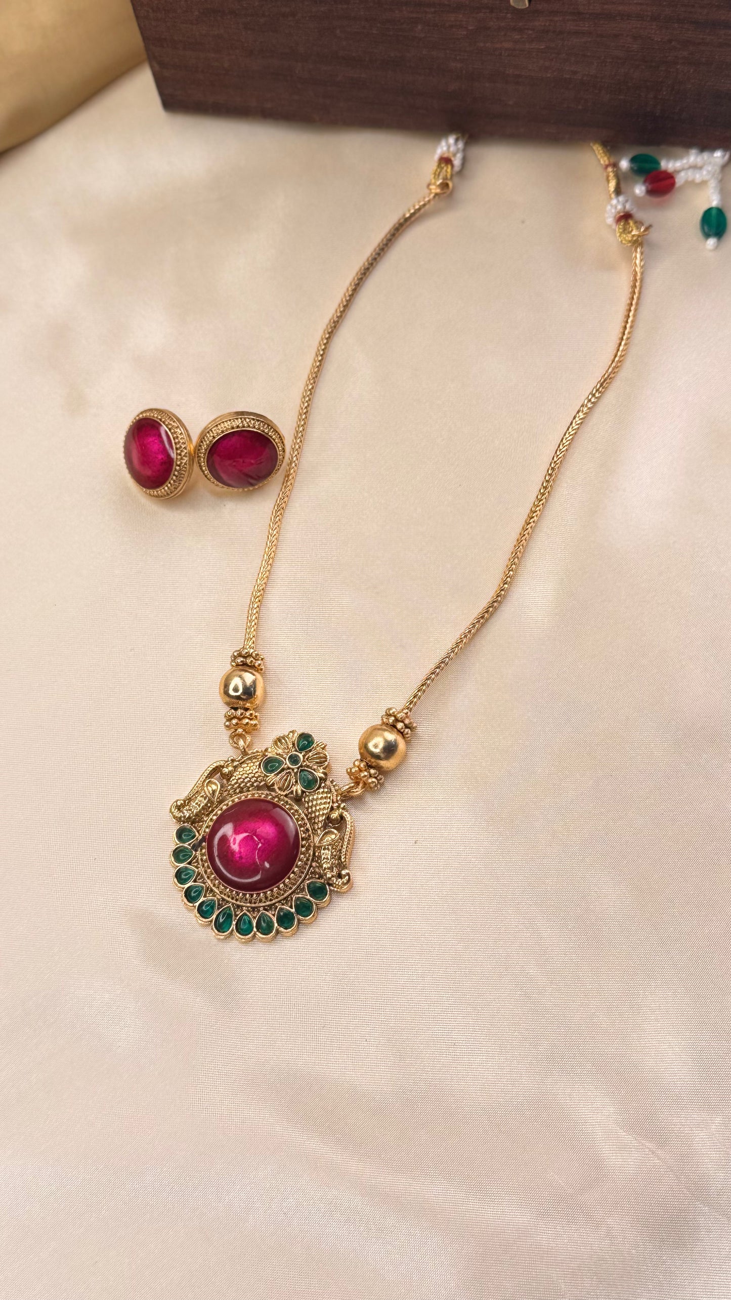 Mayur Palakka Short haram set