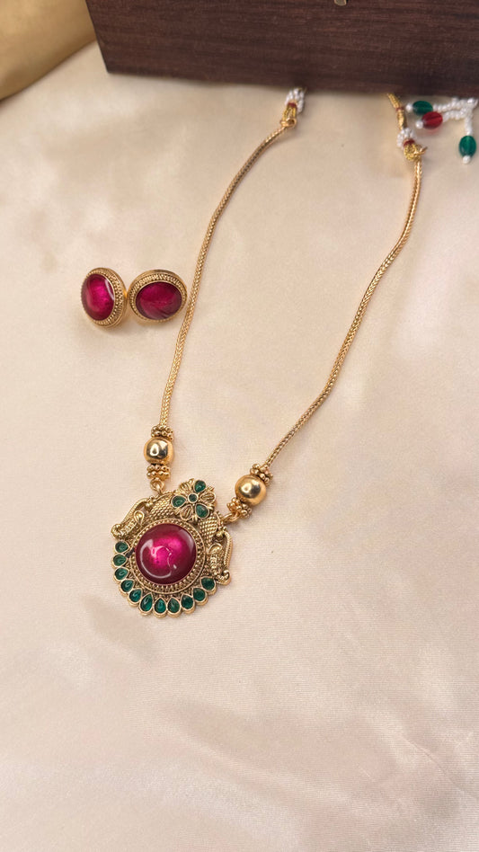 Mayur Palakka Short haram set