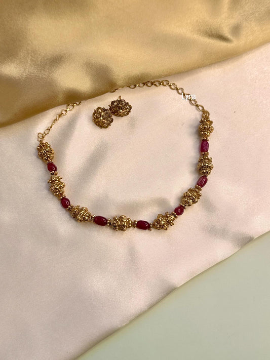 Antique Ruby Necklace Set