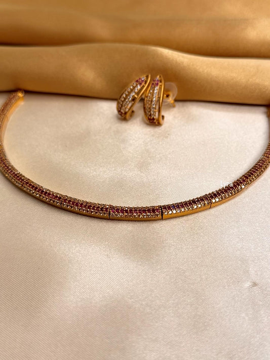 Hasli Ruby and AD necklace set