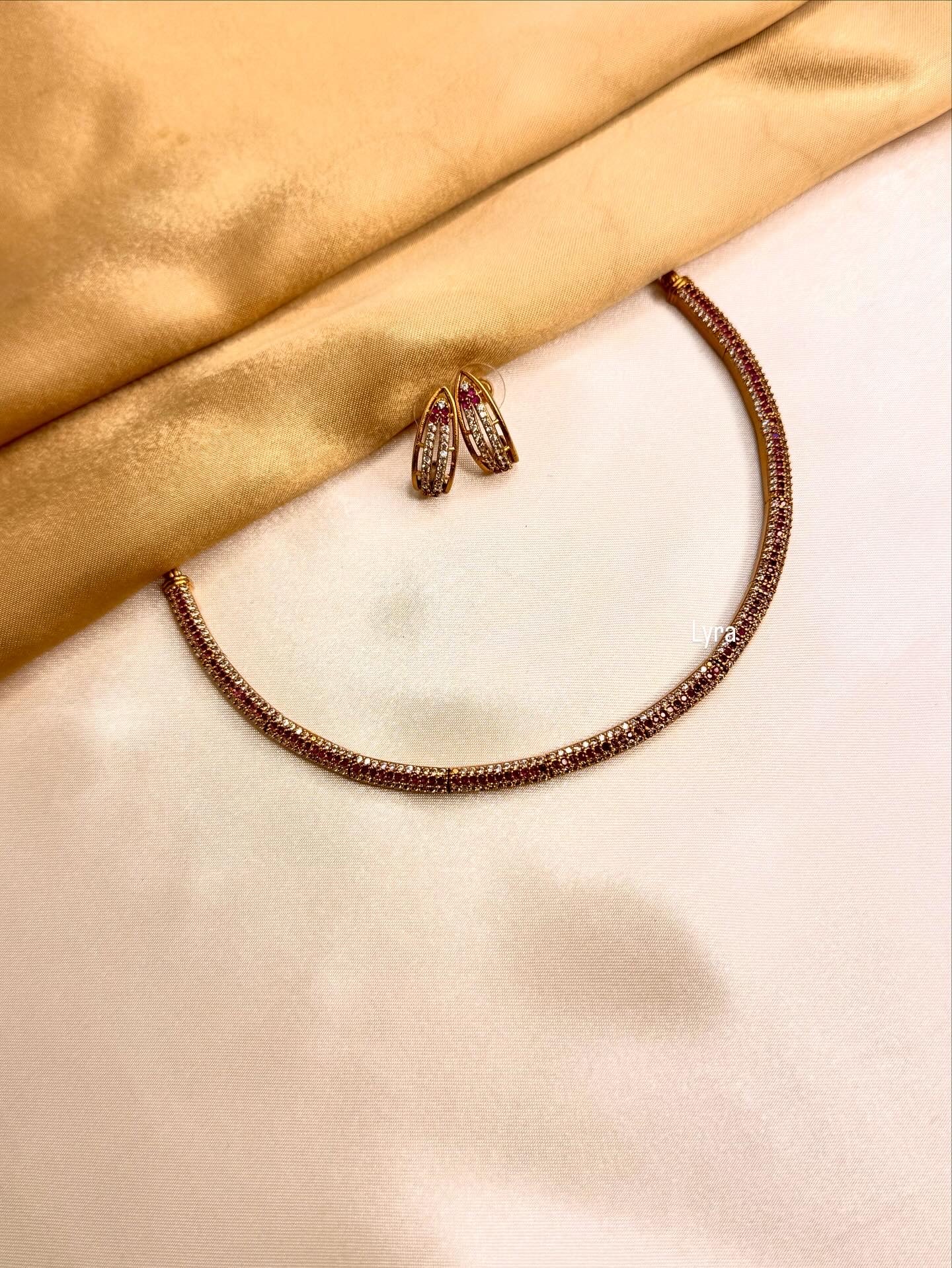 Hasli Ruby and AD necklace set