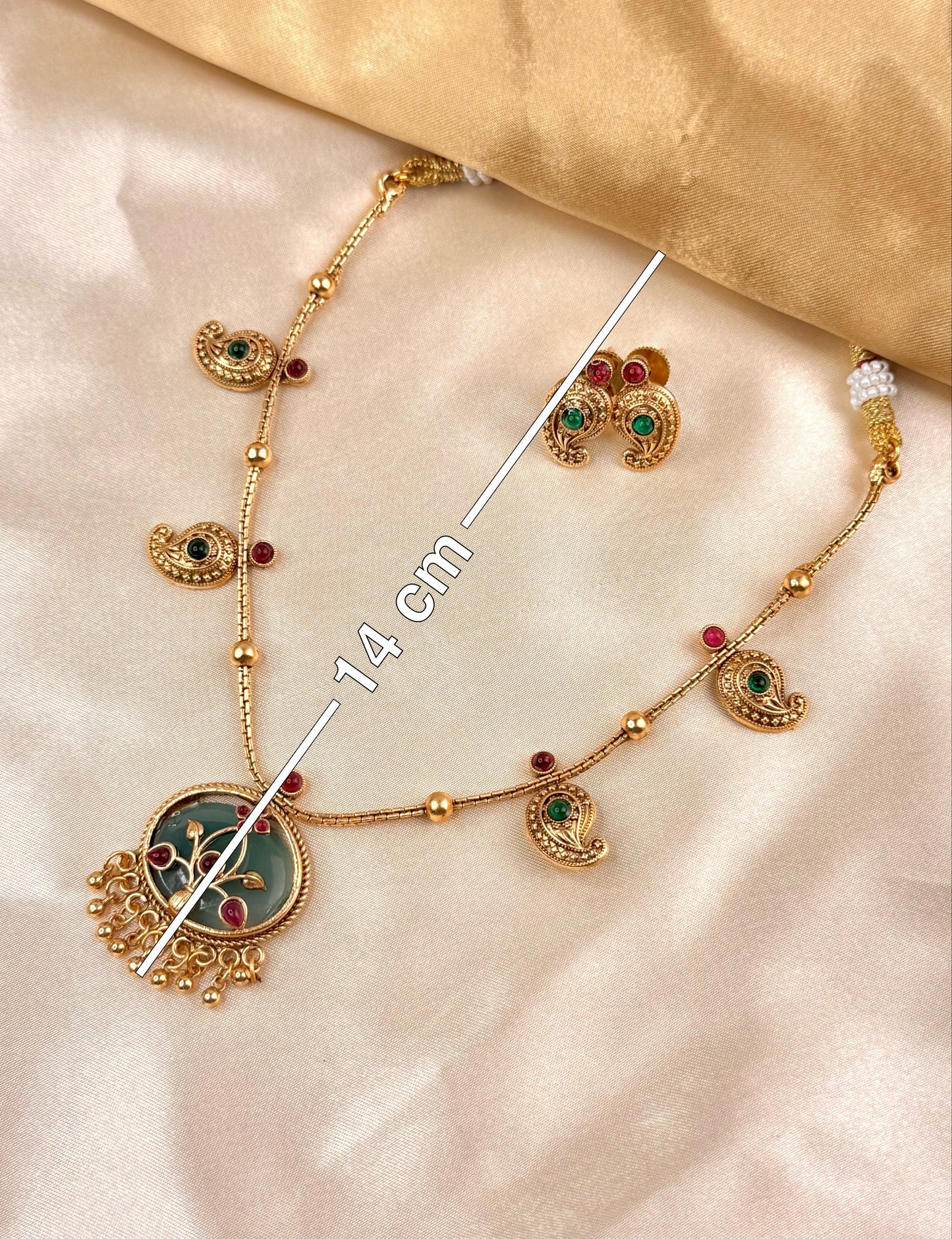 Emerald Drop necklace set