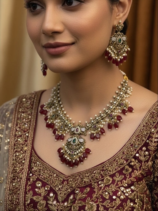 Moissonite Crystal Necklace set