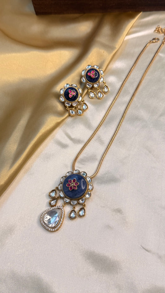 Single Layer Premium Moissonite Sapphire Set